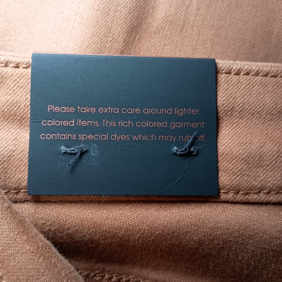 7 for All Mankind High Waist Ankle Skinny in Coated Amber Size 16 - Picture 11 of 14